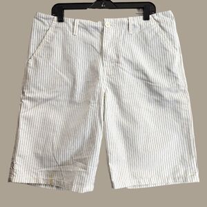 DC Shorts Mens 36 White Pinstripe Chino Casual Skateboarding Streetwear Outdoor